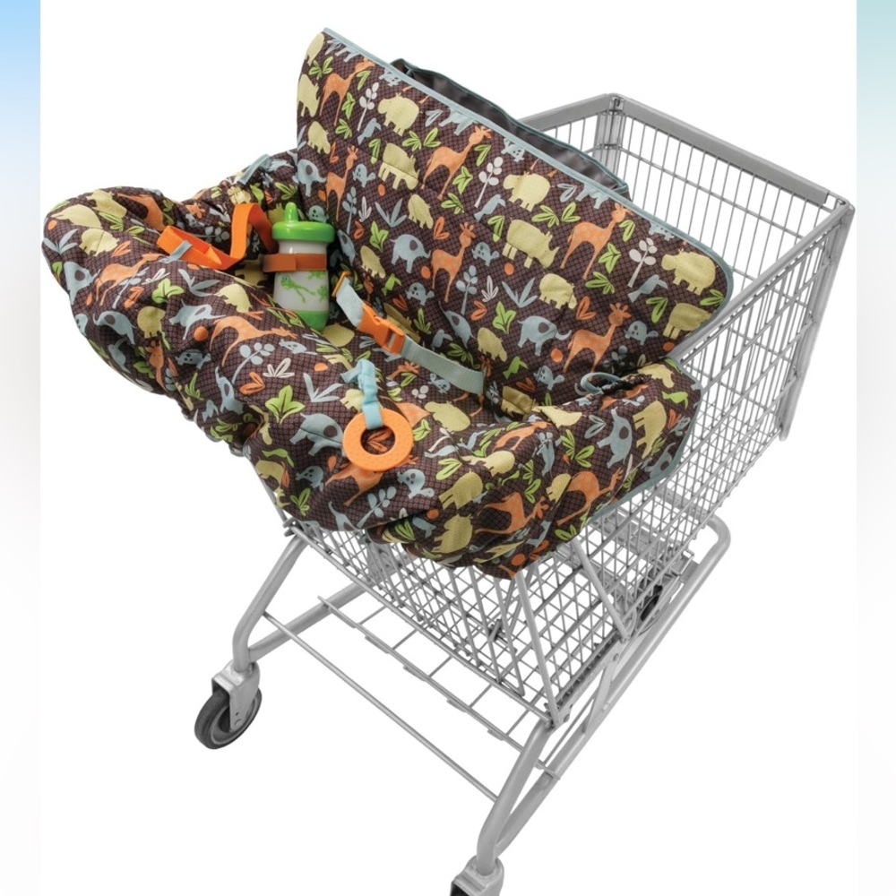 Infantino Compact 2-in-1 Shopping Cart Cover, Neutral NWT
